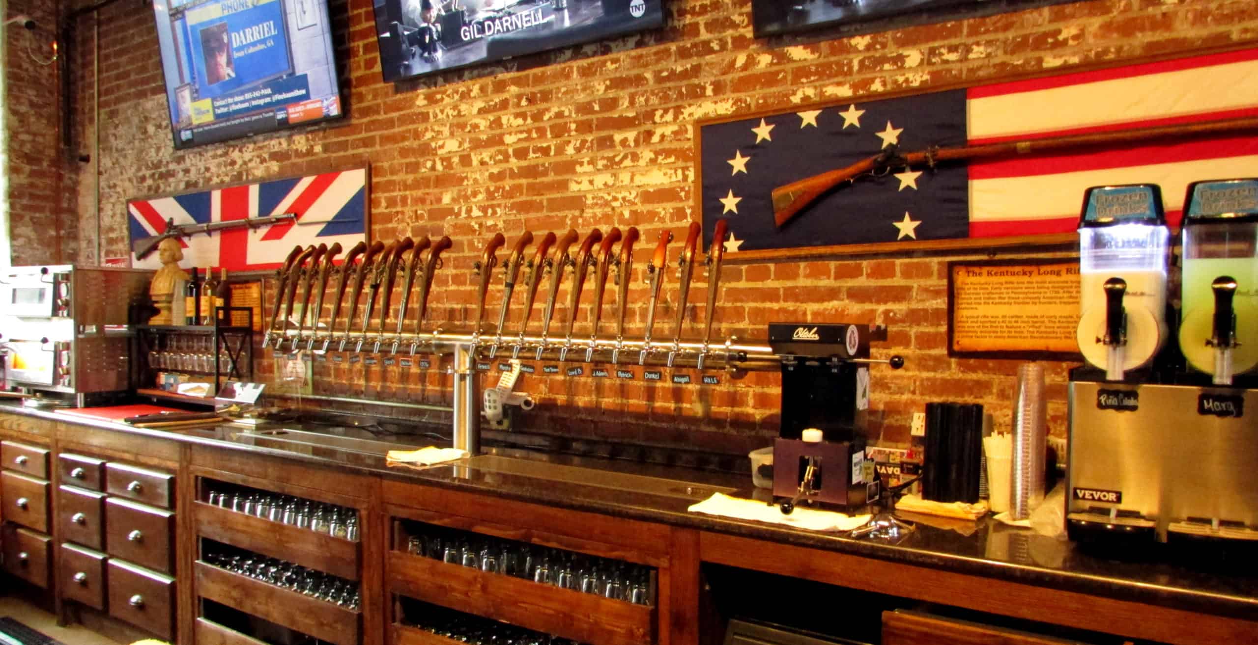 Bold Patriot Brewing interior bar taps